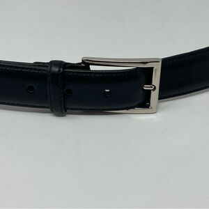 Jack Erwin Men's Vestry Full Grain Leather Dress Belt Black Size 38